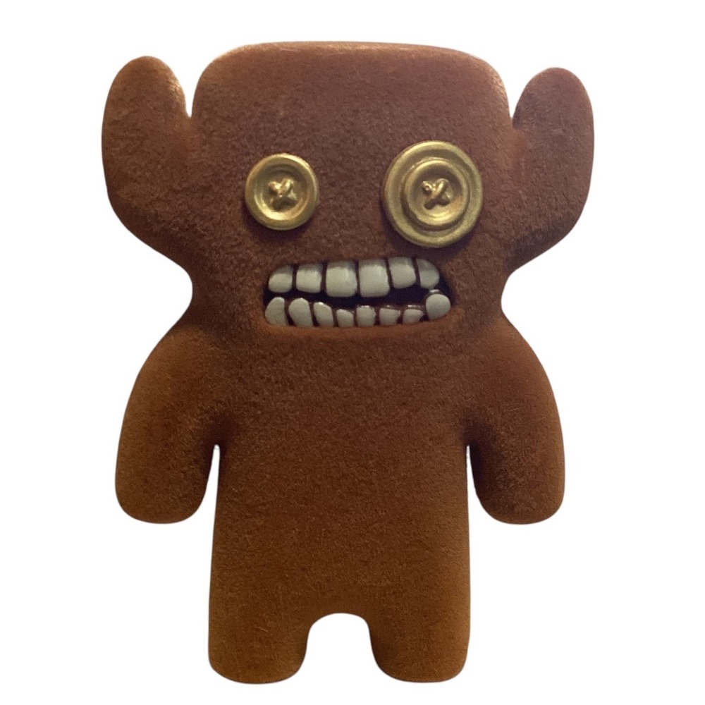 Fuggler Funny Ugly Monster 2.5 Inch Flocked Brown Vinyl Figure Button Eyes